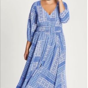 Plus Size Blue Chino Maxi Dress (CoEdition)